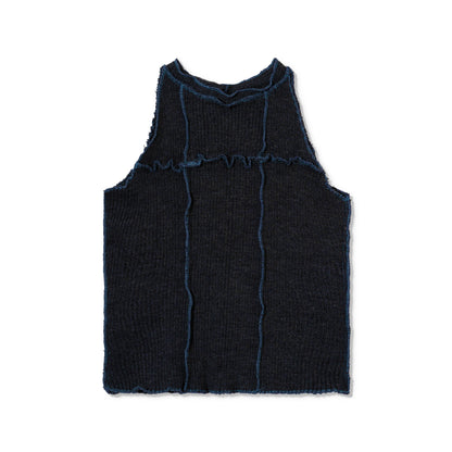 Ebony Halter Neck in Blue Denim