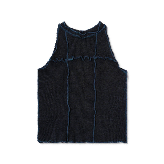 Ebony Halter Neck in Blue Denim