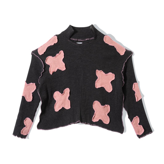 Blossom Sweater in Black & Pink