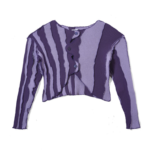 Blashter Cardigan in Lilac & Purple
