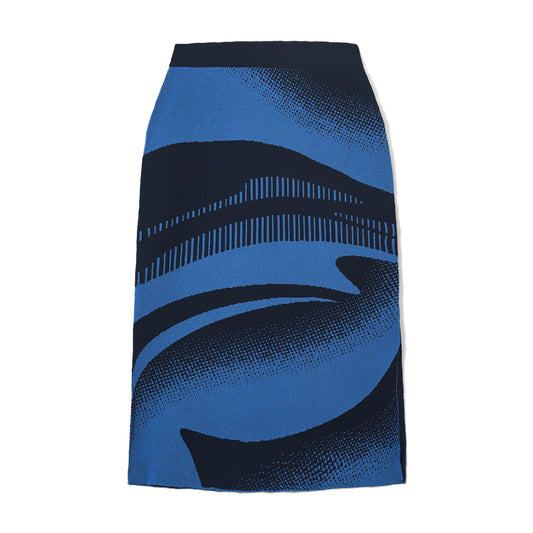 Peony Midi Skirt in Black & Navy