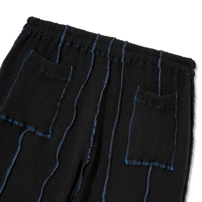 Cecil Knit Pants in Blue Denim
