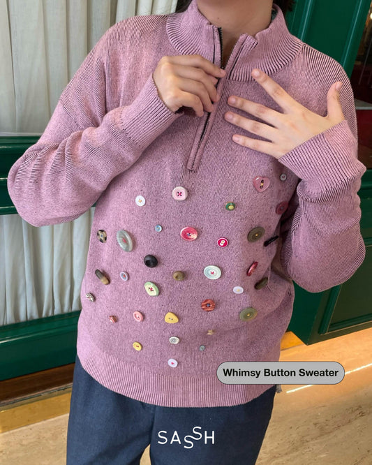 Whimsy Button Sweater