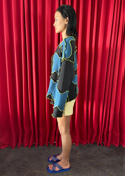 Daphne Outer in Raven Black & Blue