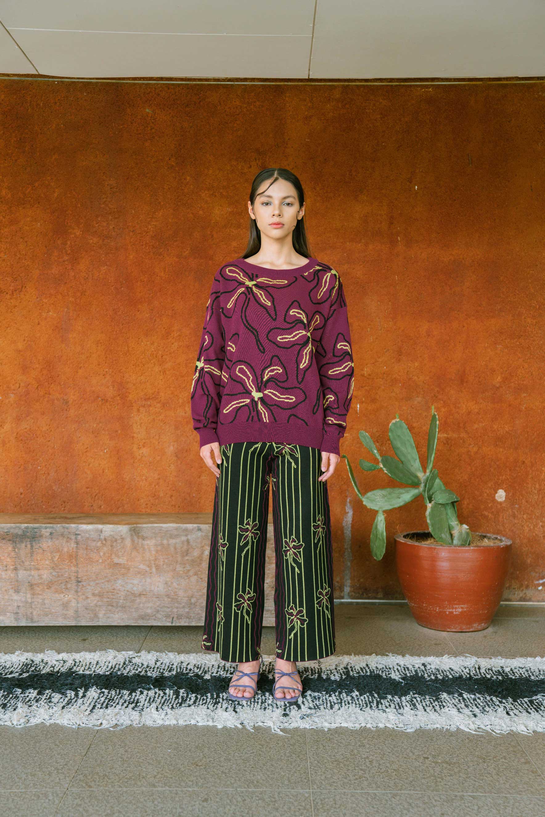 Antheia Sweater in Eggplant