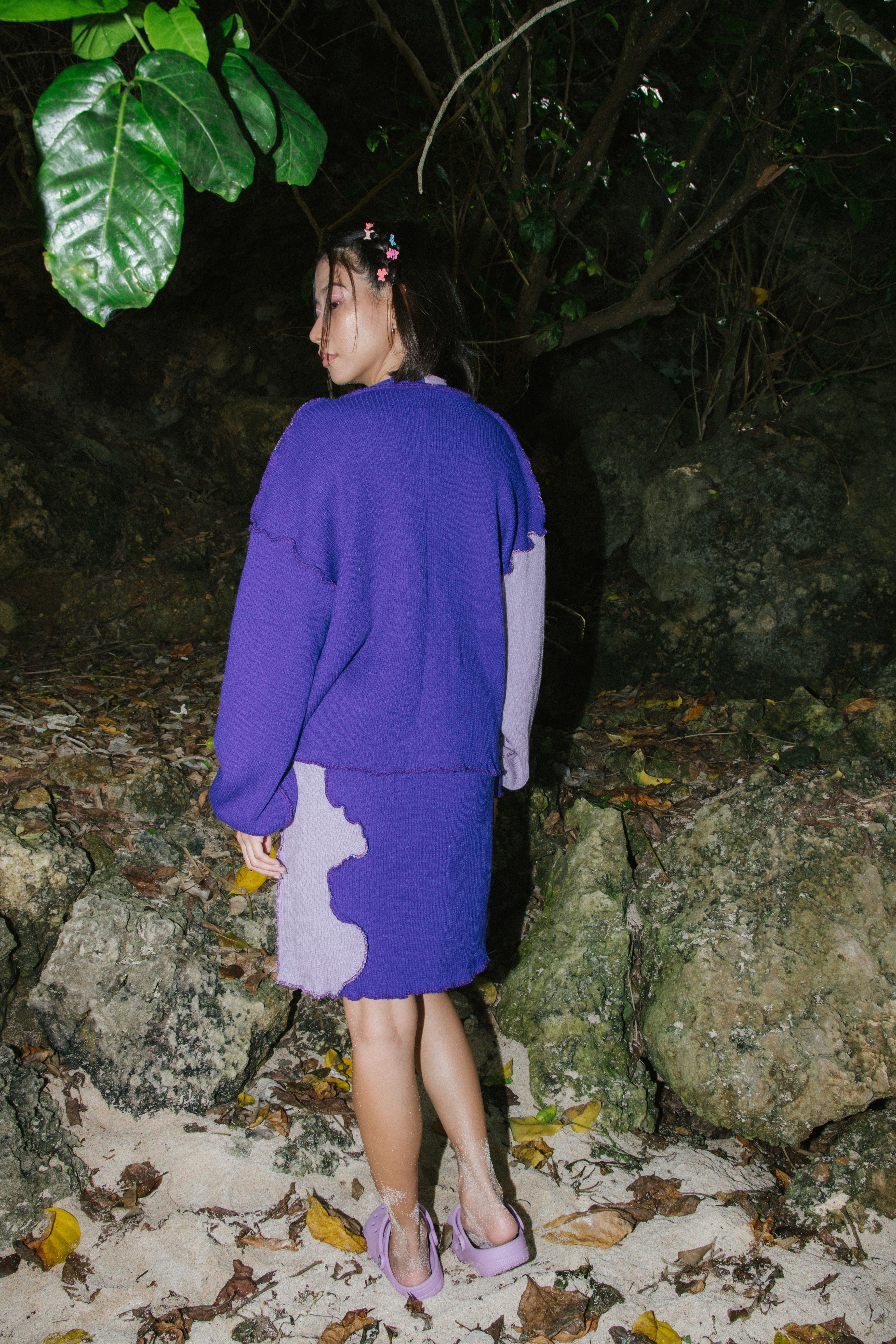 Paloma Skirt in Lilac & Blue